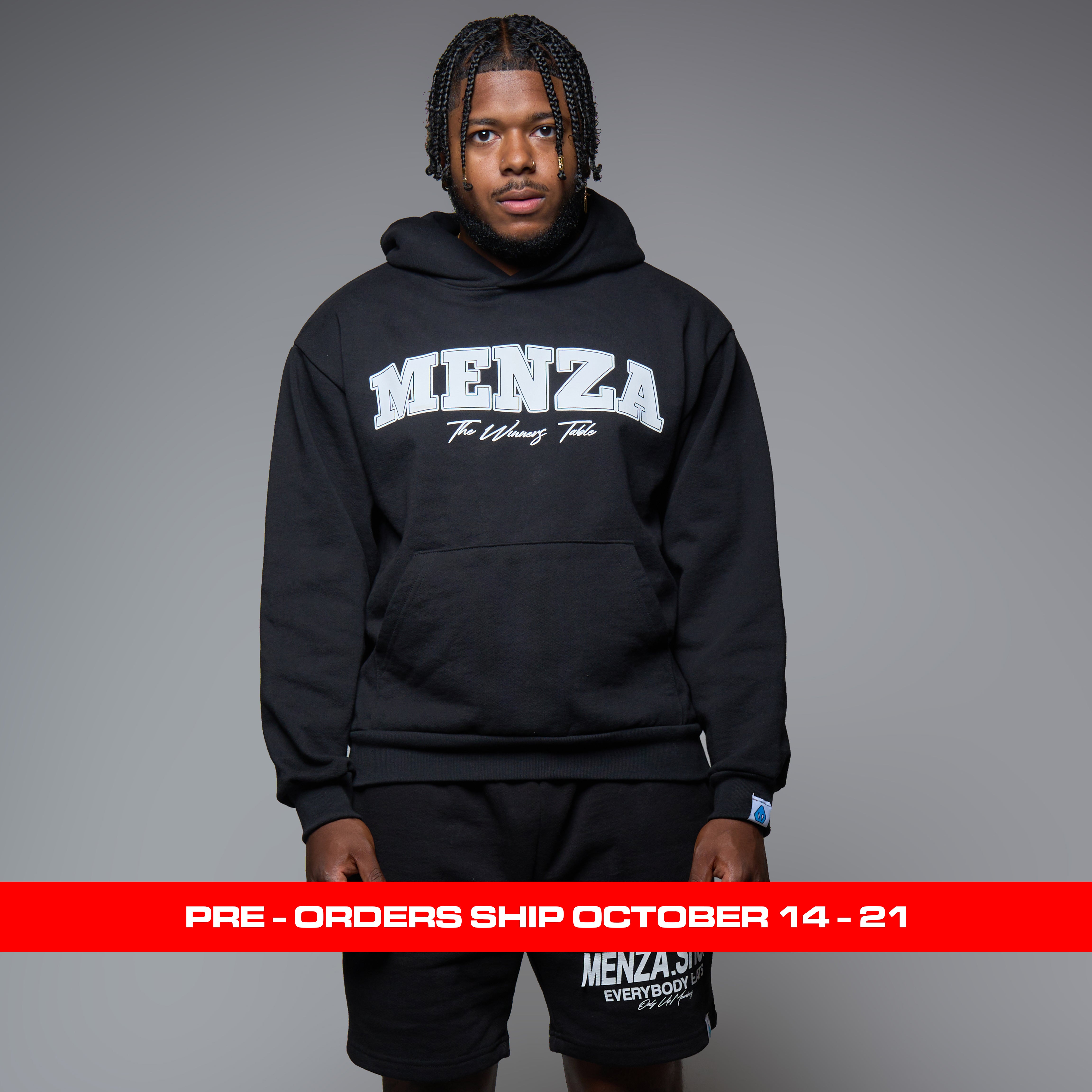 Black Menza College Hoodie