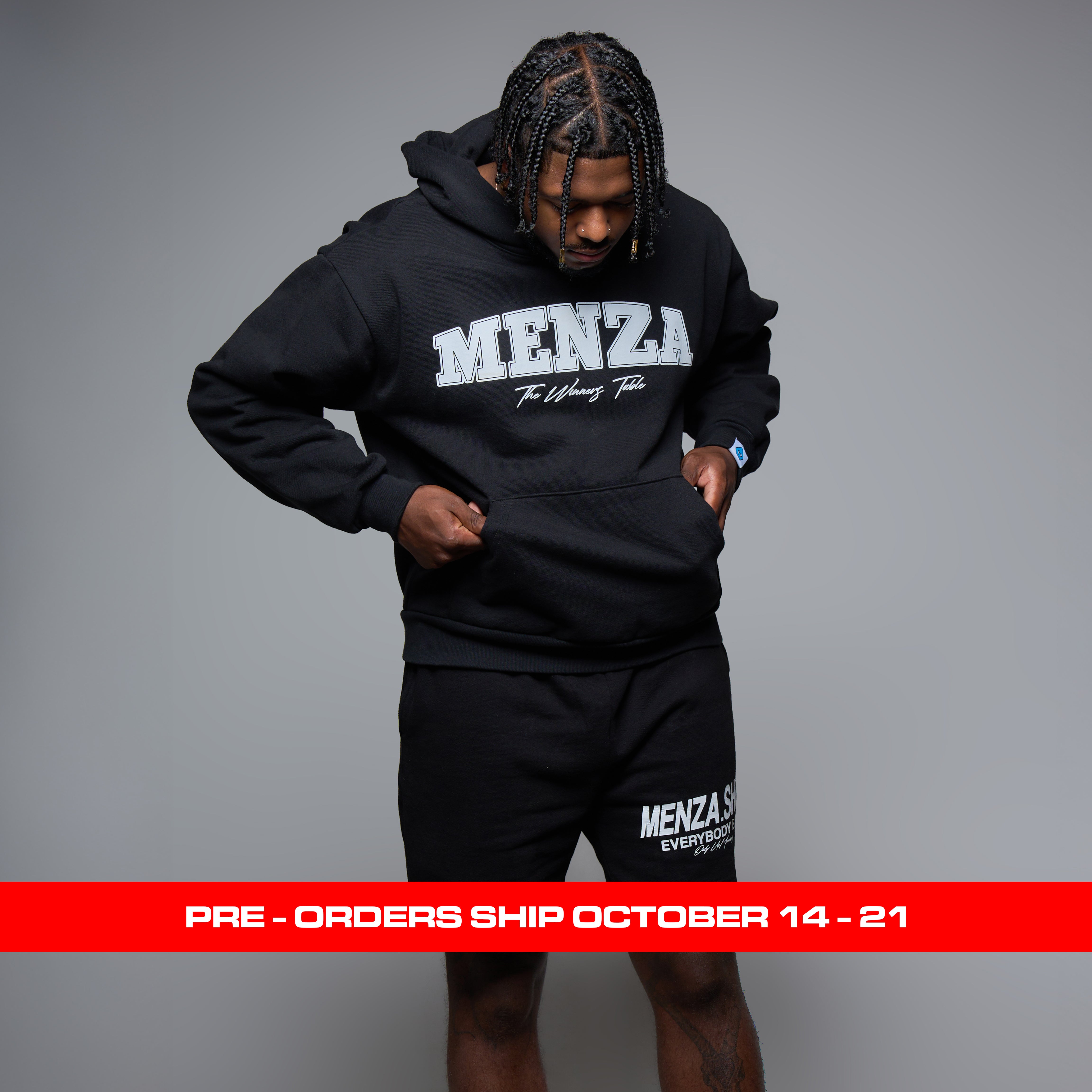 Black Menza College Hoodie