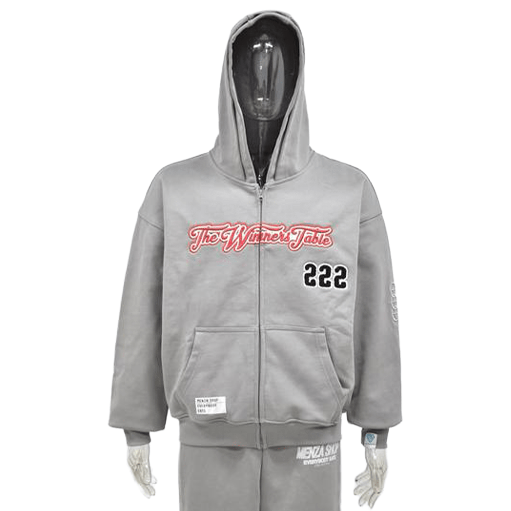 Double Hooded Zip-Up – Menza Winners Table