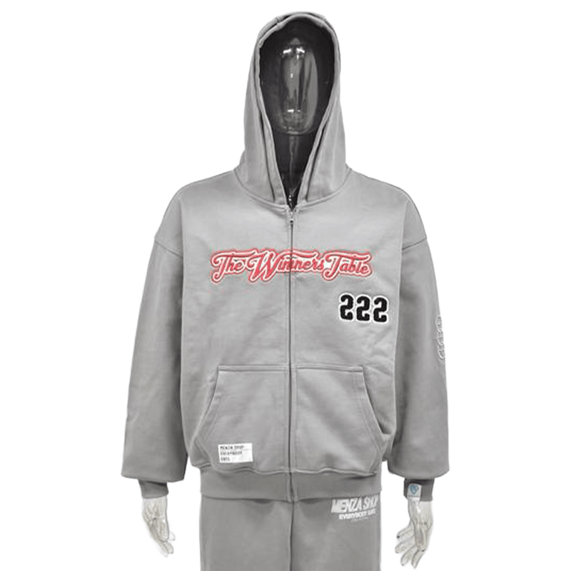 Double Hooded Zip-Up – Menza Winners Table